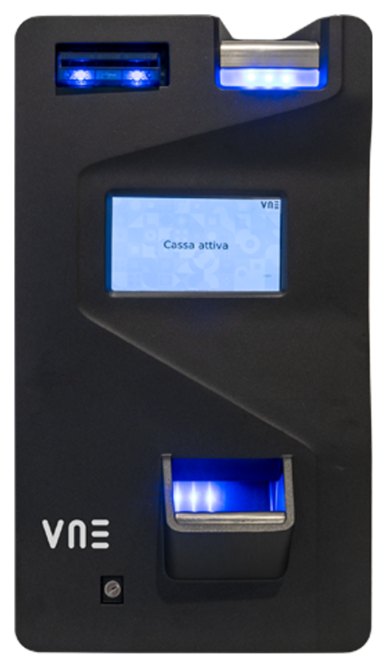 Cassa di pagamento automatica VNE con schermo Cassa attiva